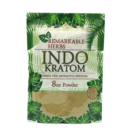 KRATOM Remarkable Herbs Green Vein Polvo