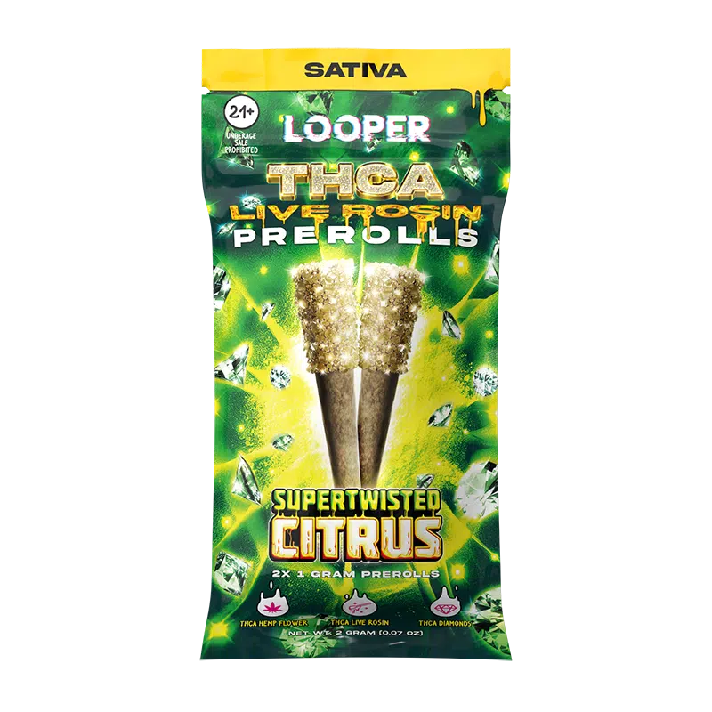 Looper THCA Live Rosin Preroll 2pack 1g