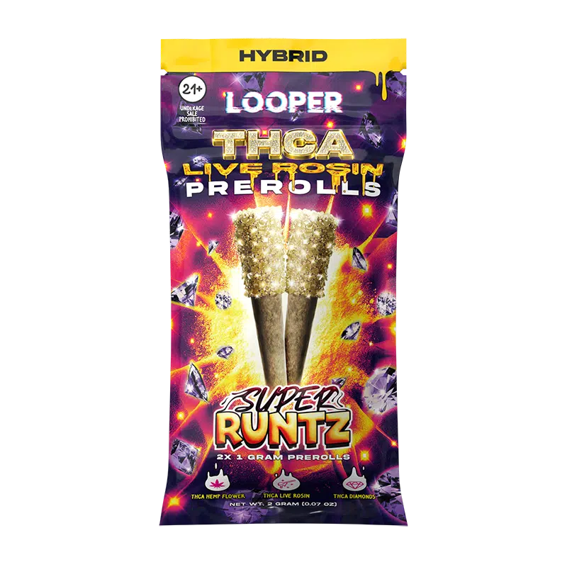 Looper THCA Live Rosin Preroll 2pack 1g