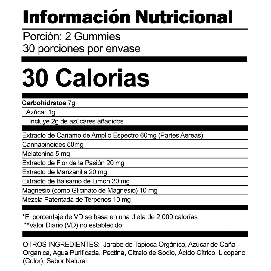 CBDFX Gomitas para dormir CBD+Melatonina 1500mg