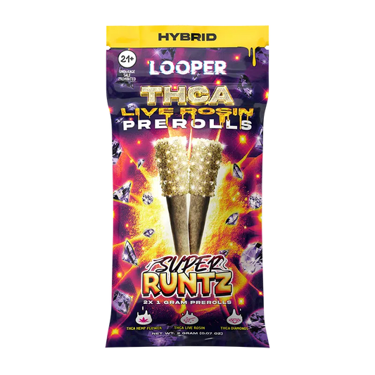 Looper THCA Live Rosin Preroll 2pack 1g