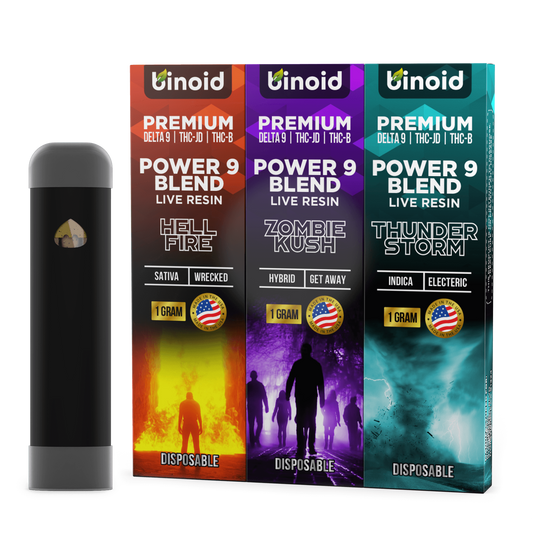 BINOID POWER 9 BLEND LIVE RESIN – 3x1g Vape COMBO