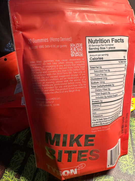 Mike Bites CBD 1:1 THC Gummies