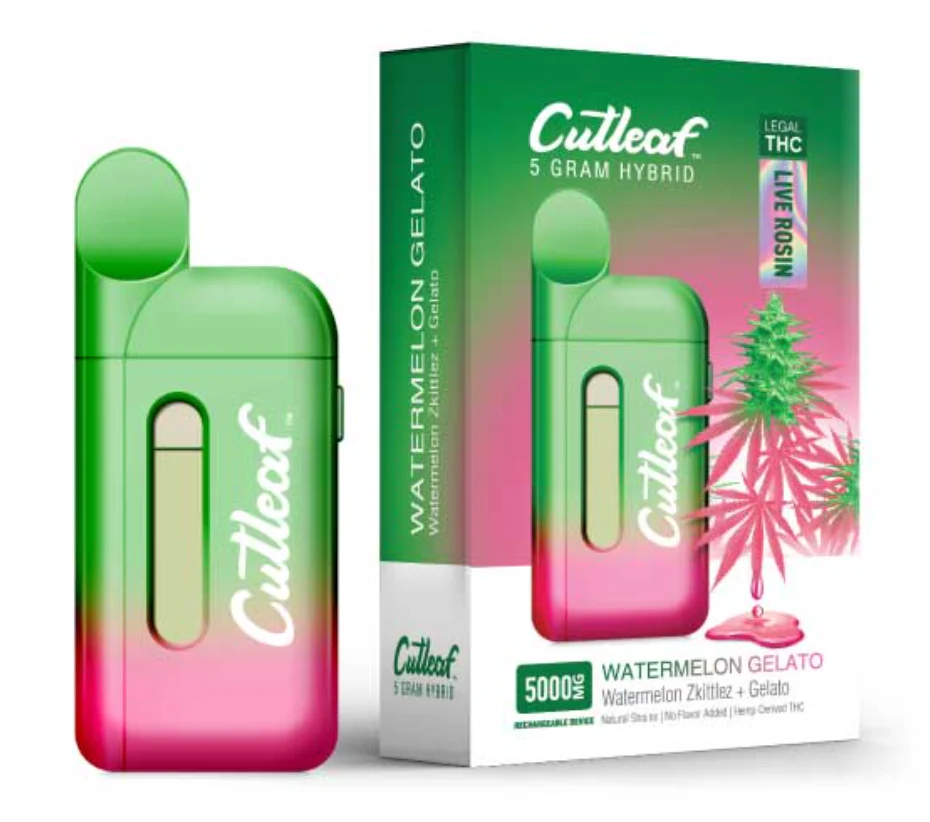 Cutleaf Live Rosin CBD CBN CBG H4 5g Vape Disposable