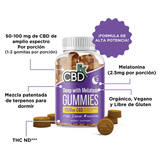 CBDFX Gomitas para dormir CBD+Melatonina 1500mg